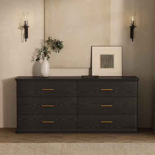 Clifford Dresser (6-Drawer) in Black