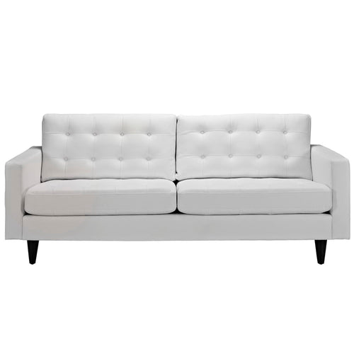 Empress Bonded Leather Sofa in White