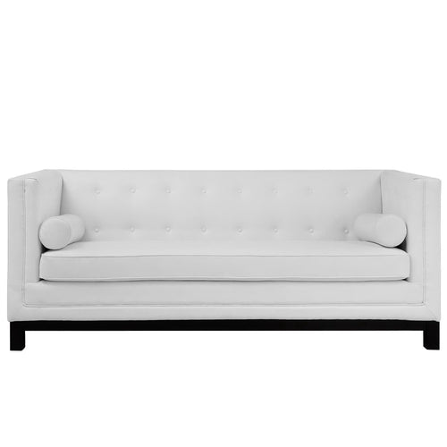 Imperial Bonded Leather Sofa in White