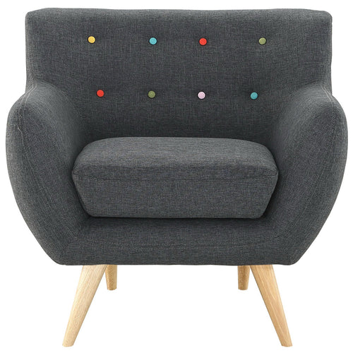 Remark Upholstered Fabric Armchair in Gray