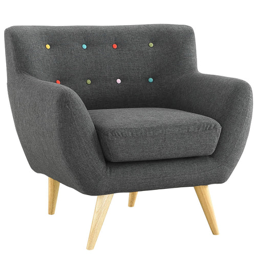 Remark Upholstered Fabric Armchair in Gray