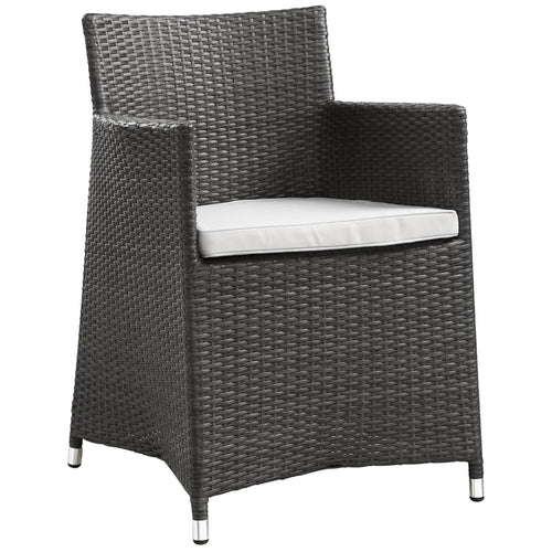 Junction 7 Piece Outdoor Patio Dining Set in Brown White