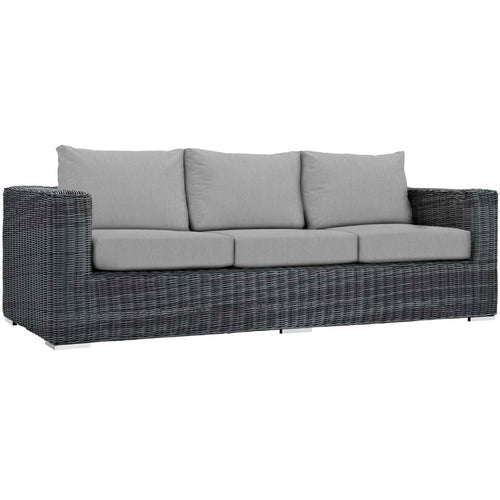 Summon Outdoor Patio Sunbrella® Sofa in Canvas Gray