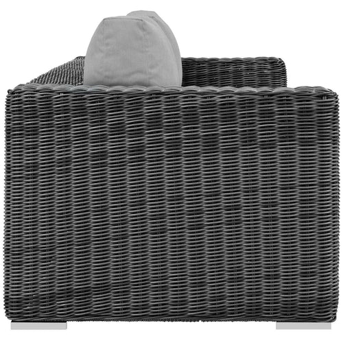 Summon Outdoor Patio Sunbrella® Sofa in Canvas Gray