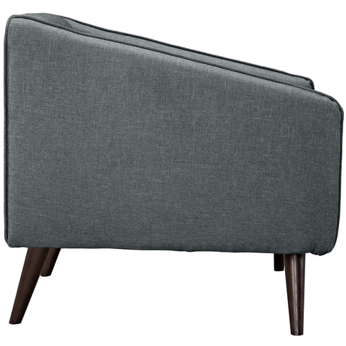 Slide Upholstered Fabric Armchair in Gray