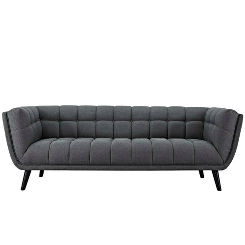 Bestow Upholstered Fabric Sofa in Gray