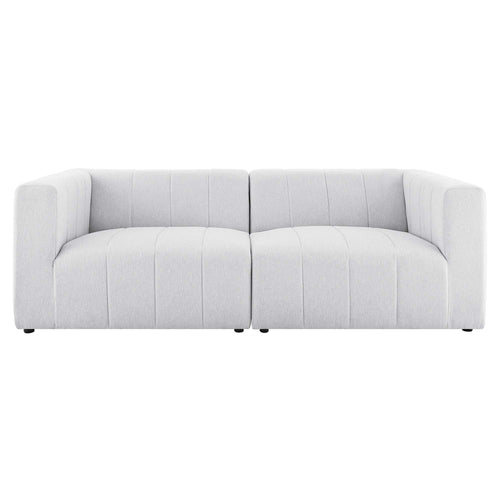 Bartlett 2-Piece Upholstered Fabric Loveseat in Ivory