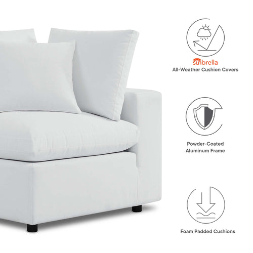 Commix 4-Piece Sunbrella® Outdoor Patio Sectional Sofa in White
