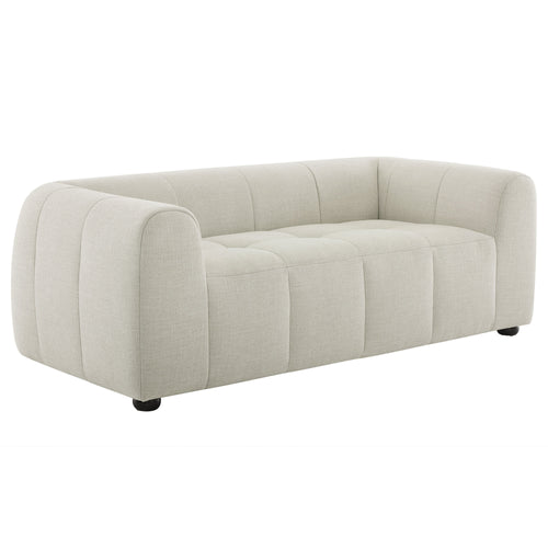 Liana Upholstered Fabric Loveseat in Linen