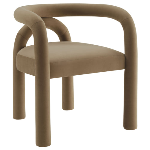 Astrid Performance Velvet Dining Chair in Camel