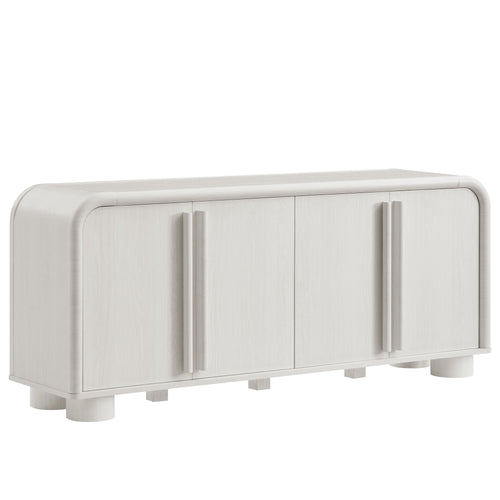 Bellamy Curved 4-Door Sideboard Cabinet in Ash