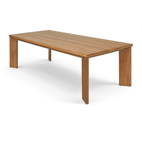 Mirella 96" Teak Outdoor Dining Table in Natural