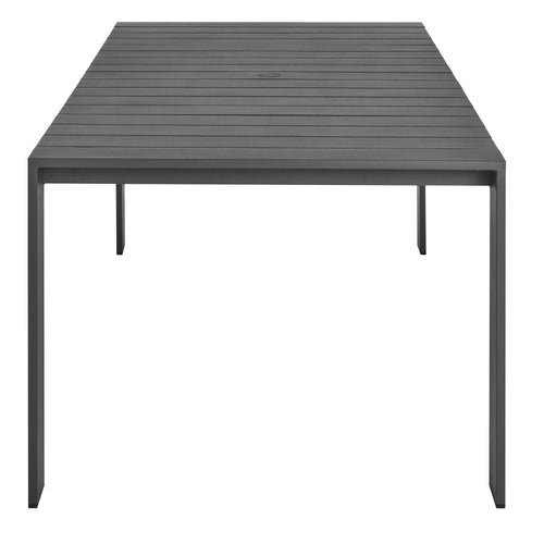 Tahoe Rectangular Outdoor Aluminum Dining Table in Gray