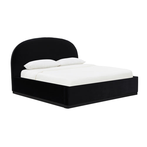Marlow Velvet King Bed in Black