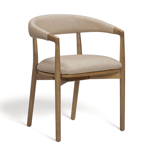 Vina Vegan Leather Dining Chair in Taupe