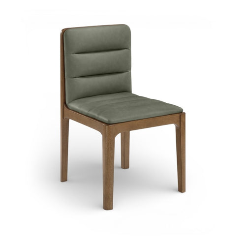 Ellis Vegan Leather Dining Chair in Green