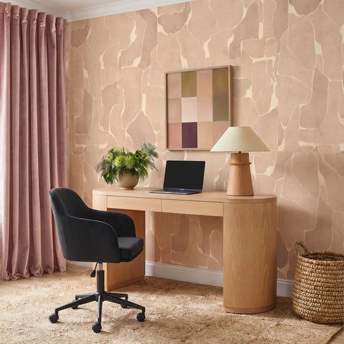 Sydney Velvet Office Chair in Black