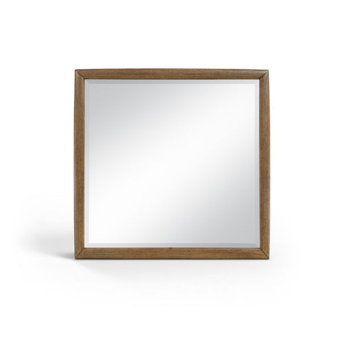 Caswell Oak Framed Mirror in Brown