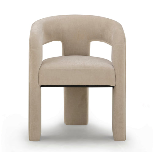 Malone Chenille Dining Chair in Taupe