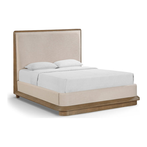 Adagio Fabric Upholstered Queen Bed (3 Boxes) in Brown