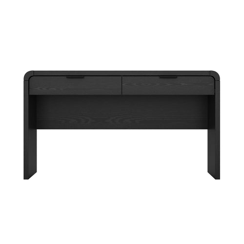 Grace 54" Office Desk (2-Drawer) in Black