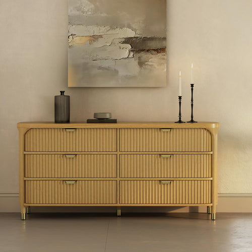 Park 68" Solid Wood Dresser (6-Drawer) in Natural