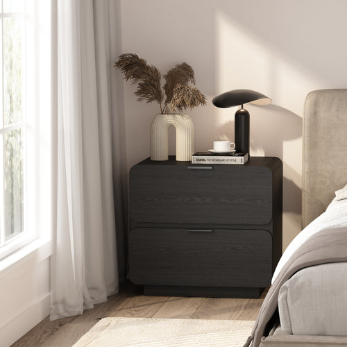Chrystie 26" Nightstand (2-Drawer) in Black