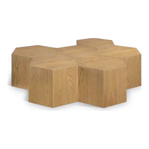 Eternal Oak Wood 6pc. Modular Coffee Table in Natural