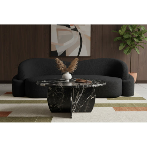 Formentera Marble Coffee Table in Black
