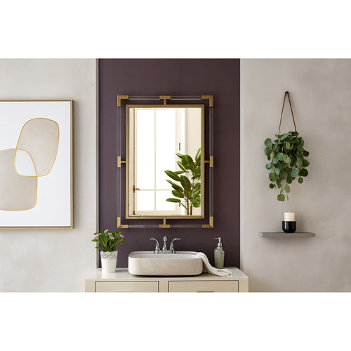 Ghost Acrylic And Metal Frame Mirror in Gold