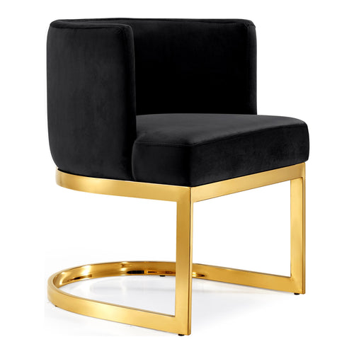 Gianna Velvet Upholstered Dining Chair in Black