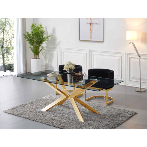 Gianna Velvet Upholstered Dining Chair in Black