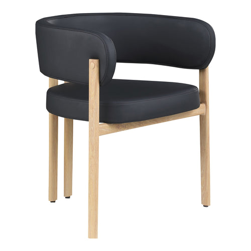 Gideon Vegan Leather Upholstered Dining Chair in Black