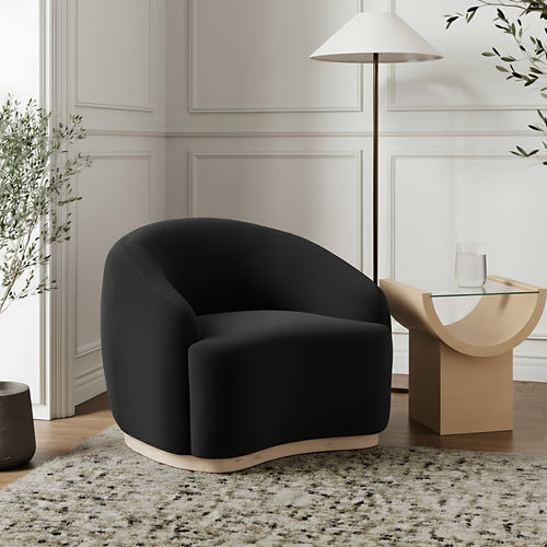 Gustavo Velvet Upholstered Chair in Black