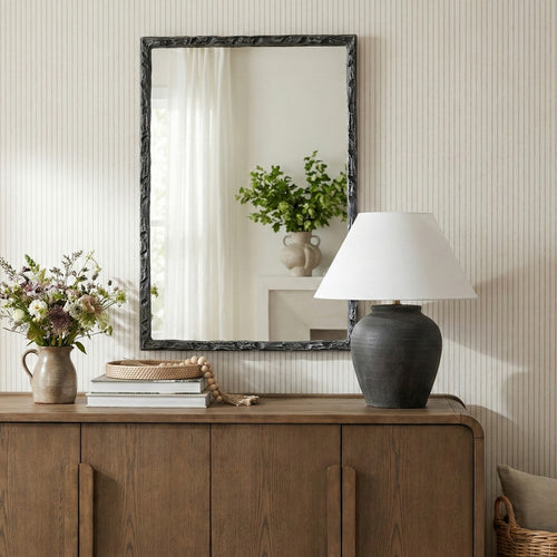 Hammer Iron Mirror in Black