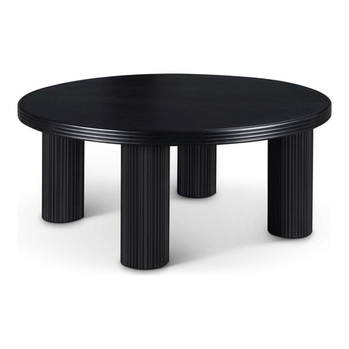 Hayden Solid Wood And Oak Veneer Coffee Table in Black
