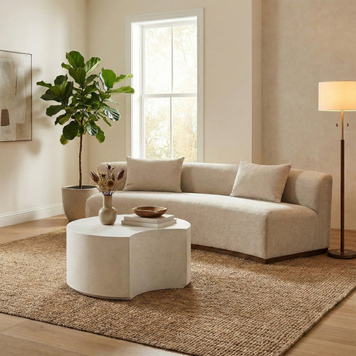 Imperia Concrete Indoor/Outdoor Coffee Table in White