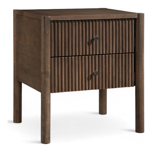 Kivo Solid Wood Nightstand in Walnut