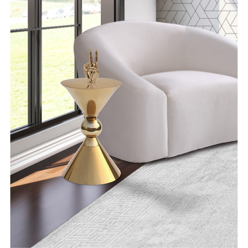 Malia Stainless Steel End Table in Gold