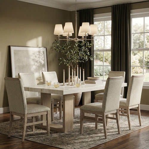 Ananda Fabric Upholstered Dining Chair in Beige