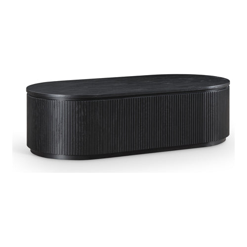 Moana Solid Wood Storage Coffee Table in Black