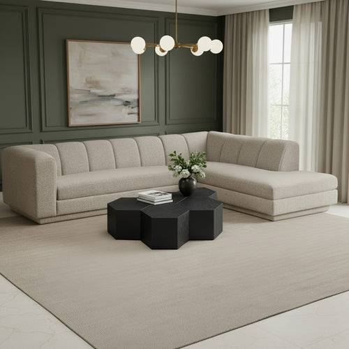 Modari Fabric Upholstered 2pc. Modular Sectional in Beige