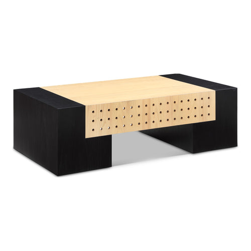 Mondrian Ash Veneer Coffee Table in Black