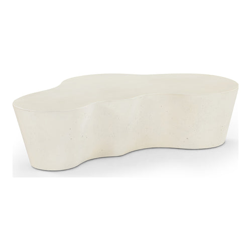 Monza Concrete And Fiberglass Indoor / Outdoor Coffee Table in Cream