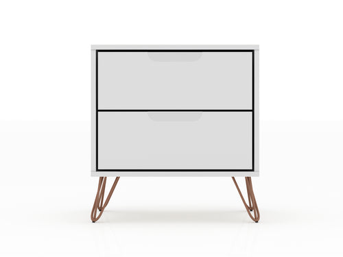 Rockefeller 20" Nightstand (2-Drawer) in White
