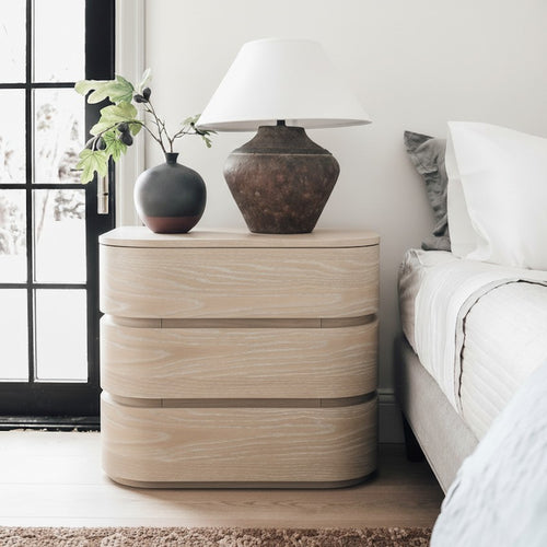 Annalise Solid Wood Night Stand in Brown