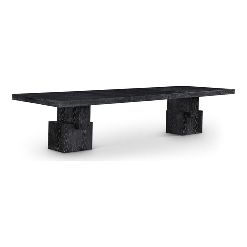 Anzio 96" / 144" Oak Veneer Dining Table (3 Boxes) in Black