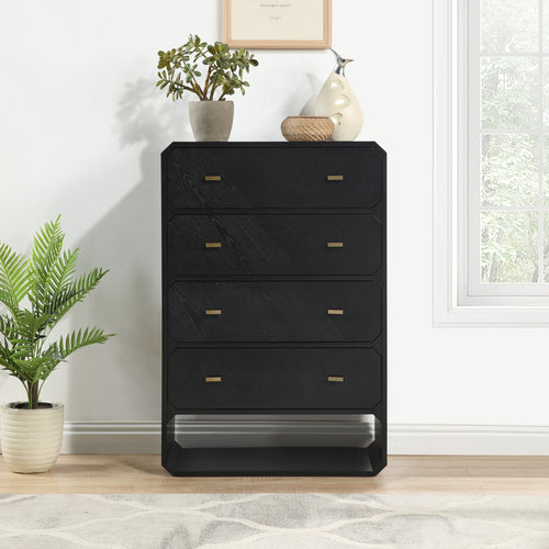 Parker Ash Veneer Chest in Black