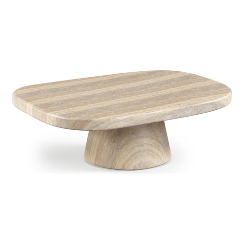Prato Concrete Indoor/Outdoor Coffee Table in Travertine
