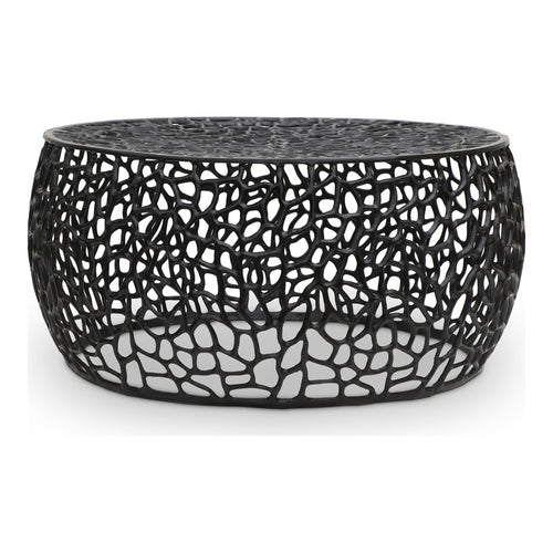 Priya Aluminum Coffee Table in Black